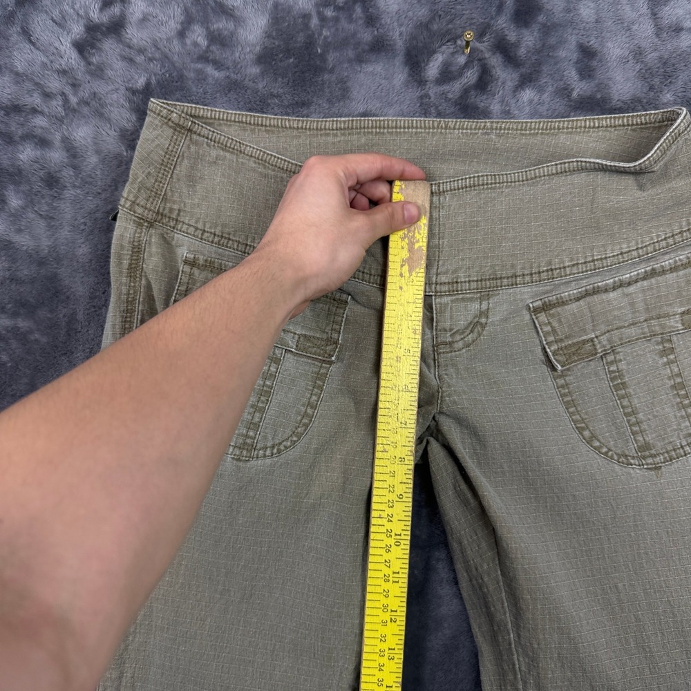 Z. Brand Cargo Pants Womens 29 Olive Green Ripstop Low Rise Y2K Zipper Hem - Picture 4 of 8